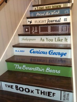Christmas Gift Alert: Book Title Decals for Stairs