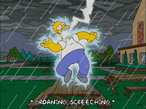 Homer electrocuted